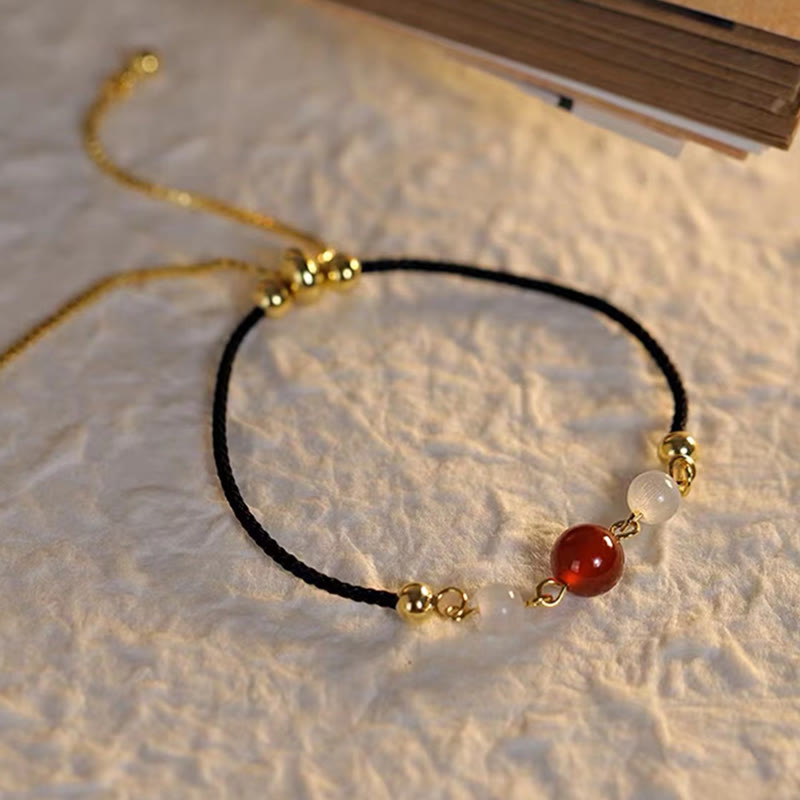 Red Agate Cat Eye Confidence Protection Bracelet