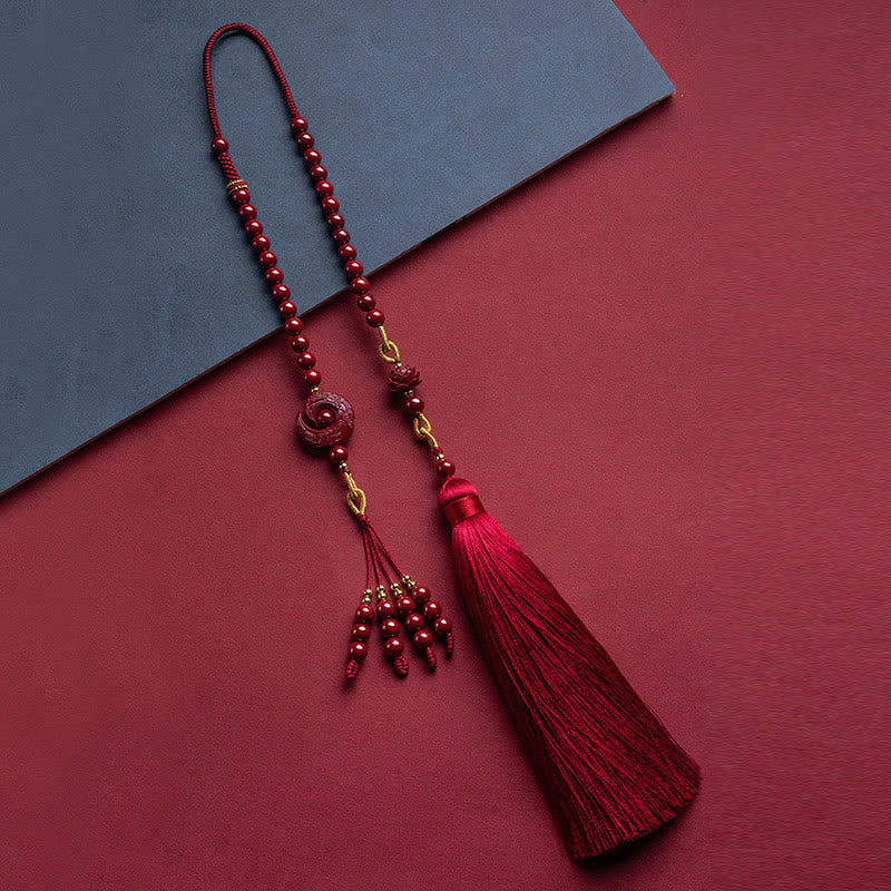 Cinnabar Lotus Car Hanging Decor | Luck & Calm Symbol