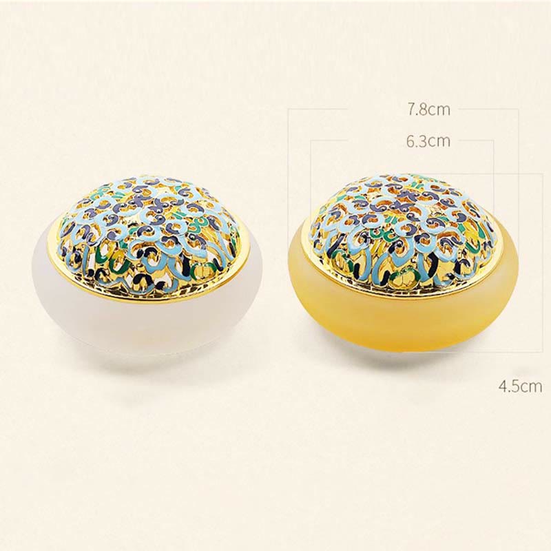 Liuli Crystal Lotus Incense Burner for Meditation and Healing