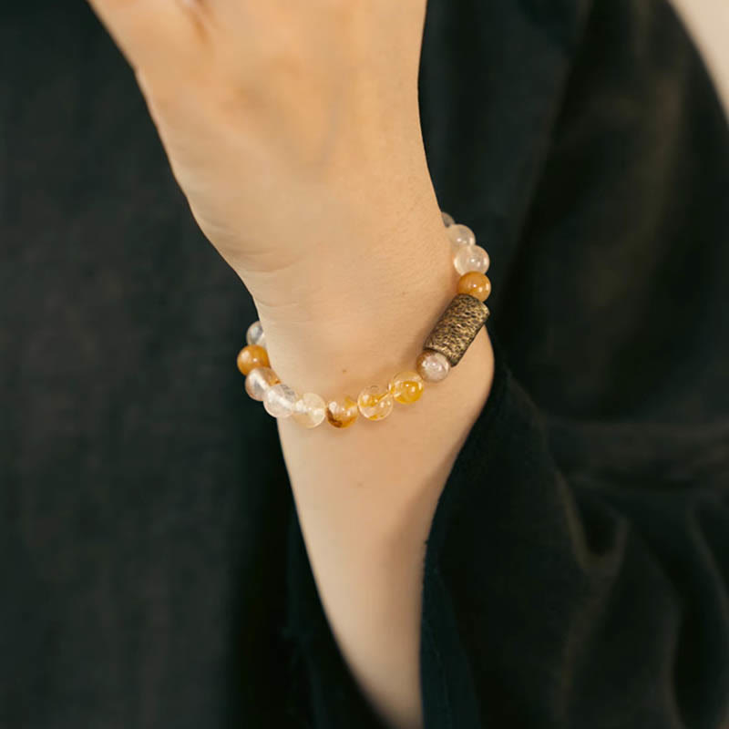 8mm Clear Quartz Protection Bracelet for Mental Clarity