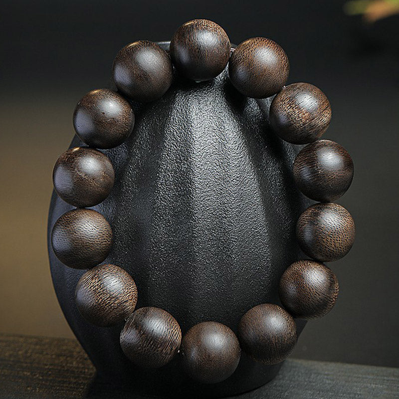 Agarwood 108 Wood Mala Beads Peace Strength Bracelet