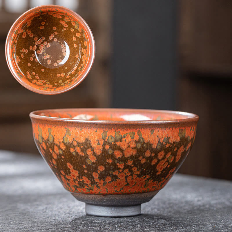 Chinese Ceramic Tea Cup 330ml Jian Zhan Kiln Change Cup