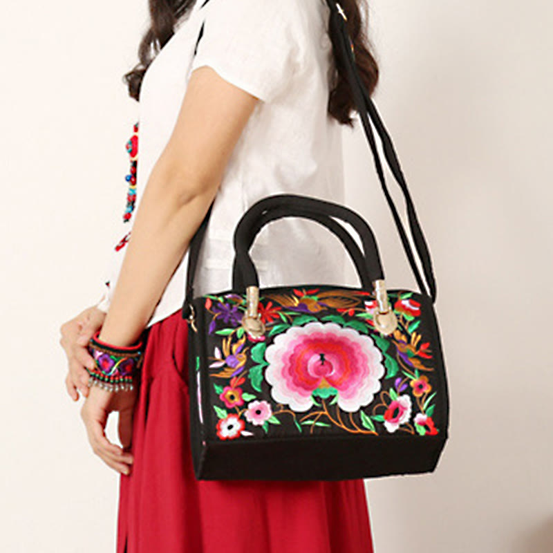 Canvas Crossbody Bag with Double-Sided Embroidery | Spiritual Accessories