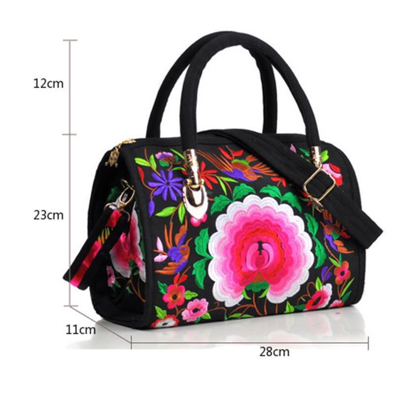 Canvas Crossbody Bag with Double-Sided Embroidery | Spiritual Accessories