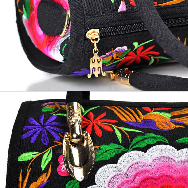 Canvas Crossbody Bag with Double-Sided Embroidery | Spiritual Accessories