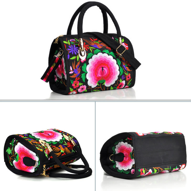 Canvas Crossbody Bag with Double-Sided Embroidery | Spiritual Accessories