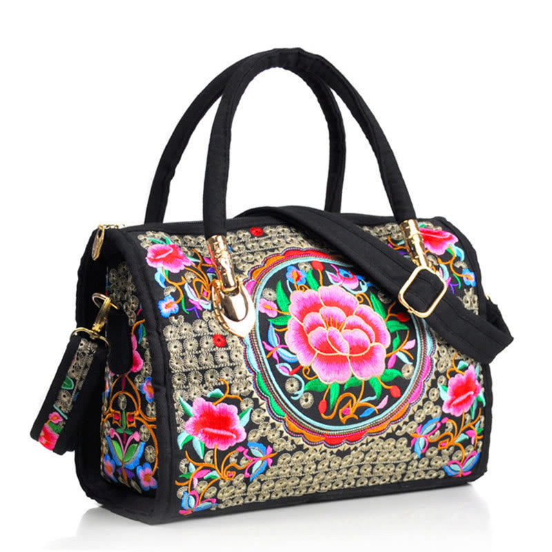 Canvas Crossbody Bag with Double-Sided Embroidery | Spiritual Accessories