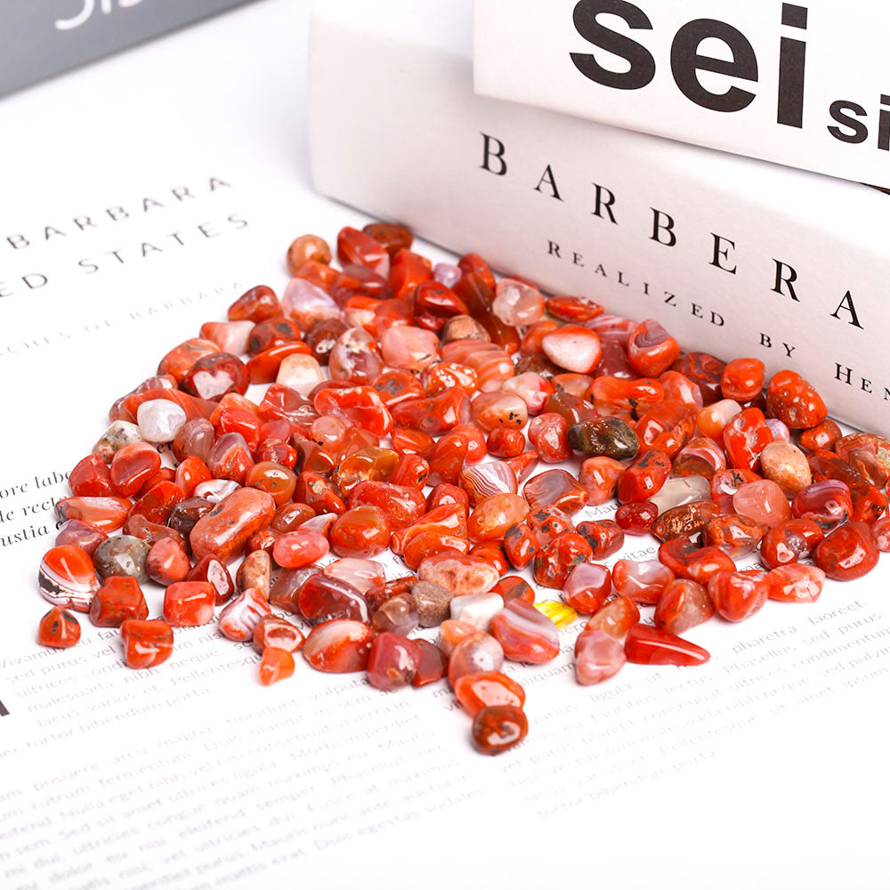 Carnelian Crystal Chips 7-9mm Healing Stones for Energy Healing