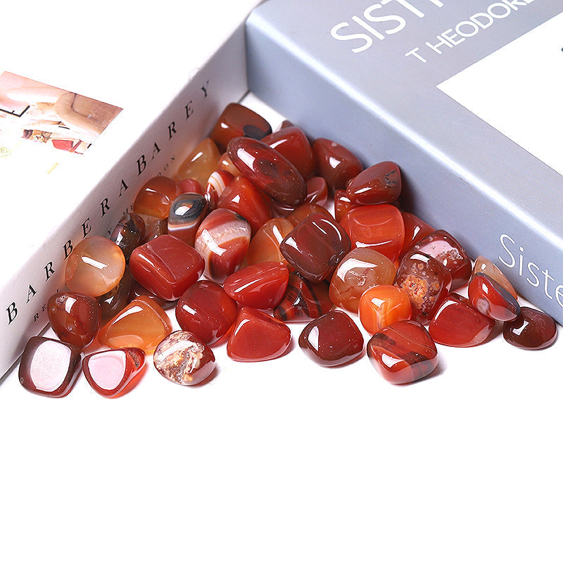 Carnelian Crystal Tumbled Stones for Healing & Energy