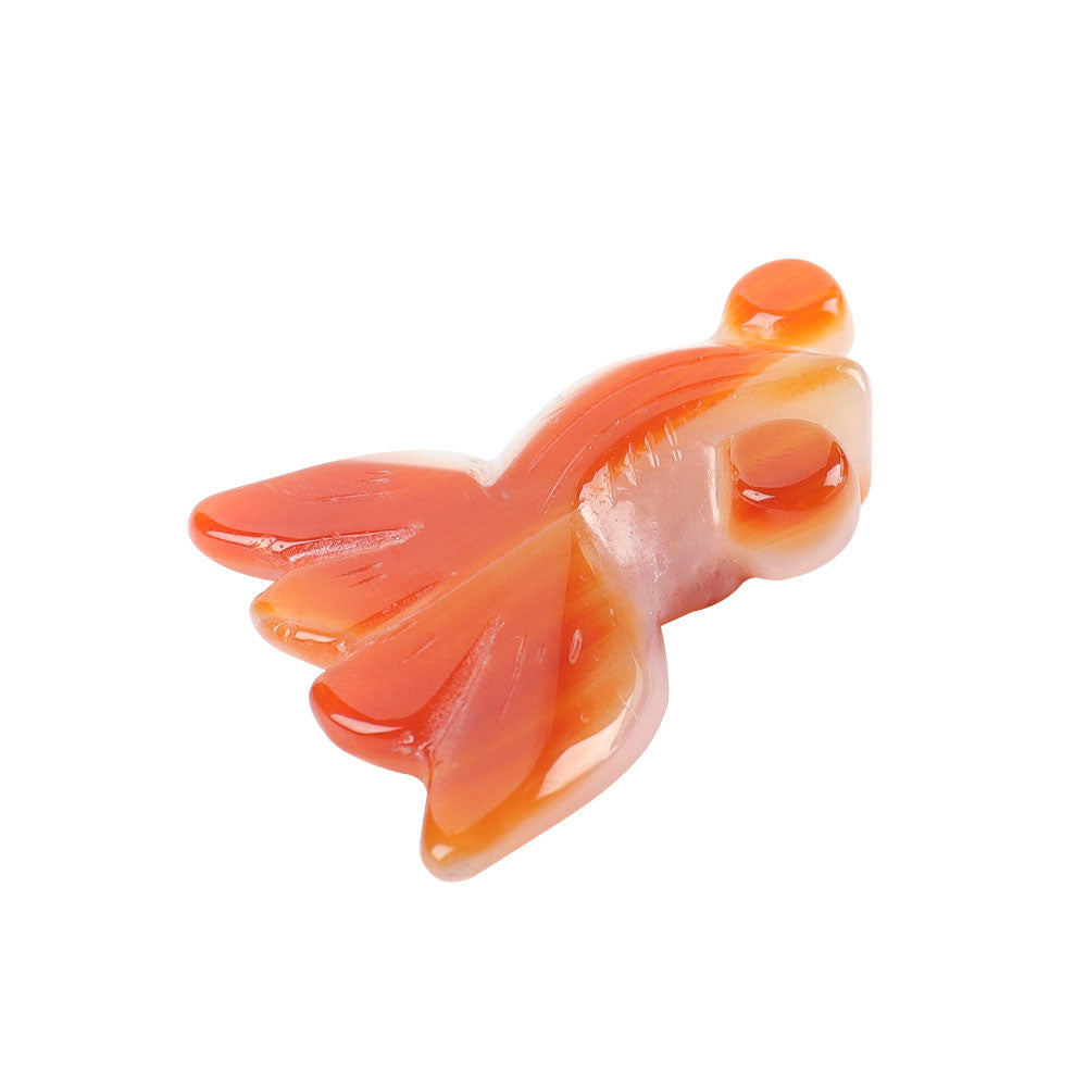 Carnelian Goldfish Pendant Spiritual Protection Necklace