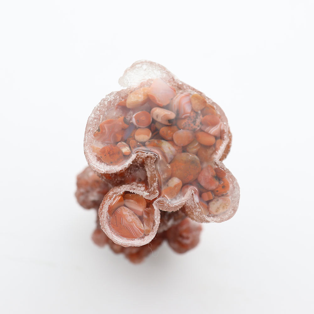 Carnelian Resin Toy Poodle Figurine 2-inch Spiritual Animal Statue