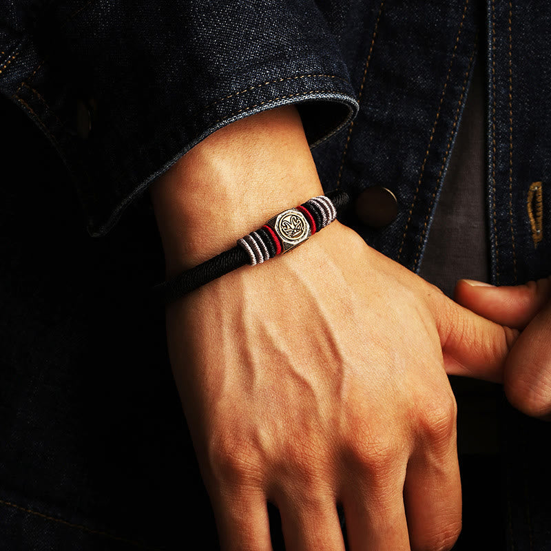 925 Sterling Silver King Kong Knot Faith Strength Bracelet