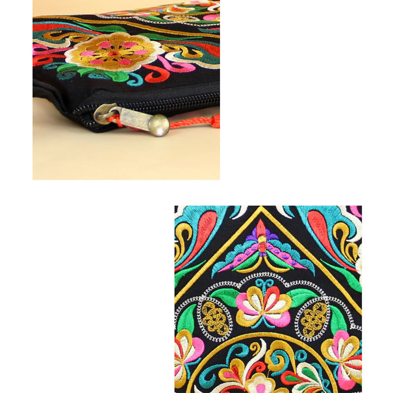 Dragon Butterfly Spiritual Cosmos Flower Wallet 14x25cm