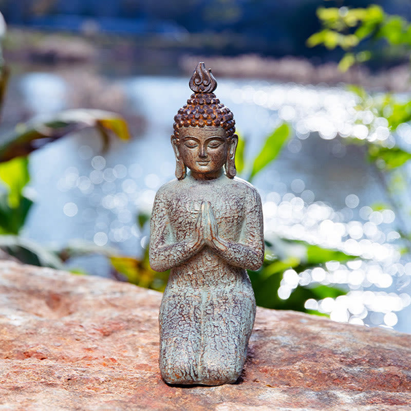 Meditating Zen Buddha Resin Statue for Serenity & Calm