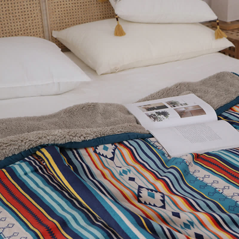 Geometric Warm Soft Zen Decor Throw Blanket 127x152cm