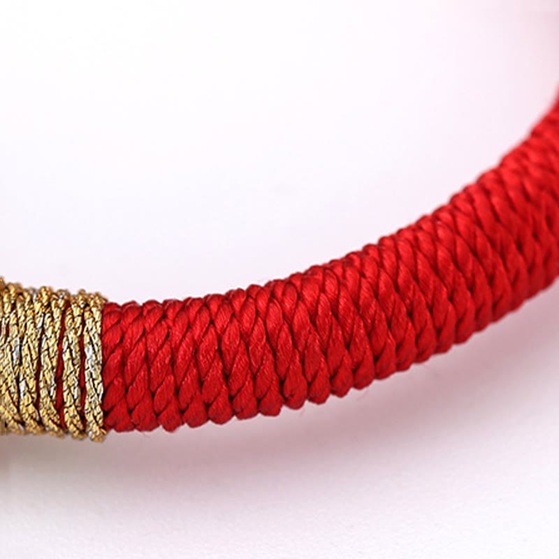Five Elements Red String Bracelet | King Kong Knot, Protection & Luck