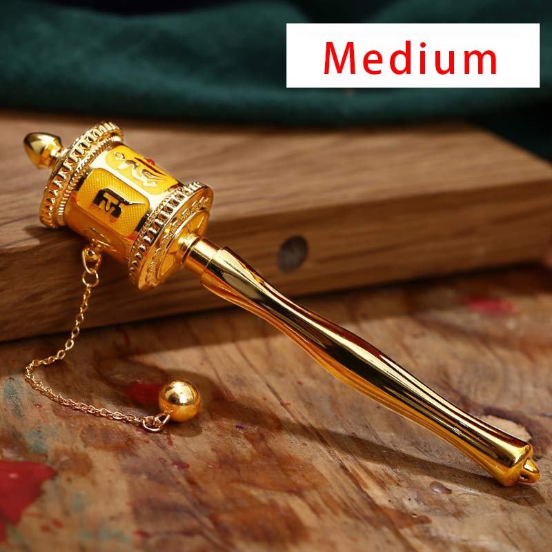 Medium Tibetan Prayer Wheel with Om Mani Padme Hum Mantra