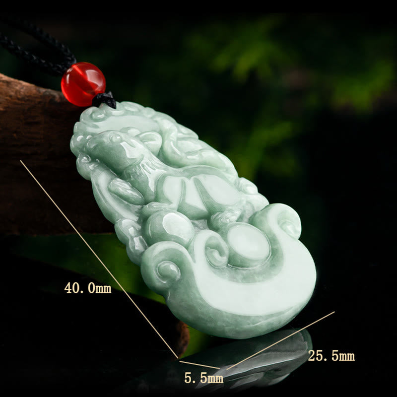 Green Jade 12 Chinese Zodiac Luck | Prosperity Necklace