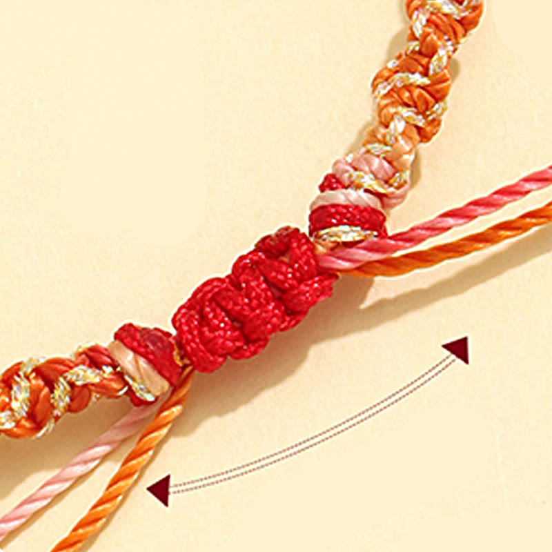 Strawberry Quartz Healing Bracelet with Pink Crystal & White Agate 12mm