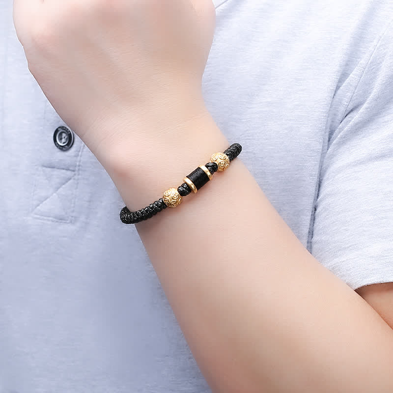 999 Sterling Silver Copper Coin Balance Bracelet for Spiritual Protection