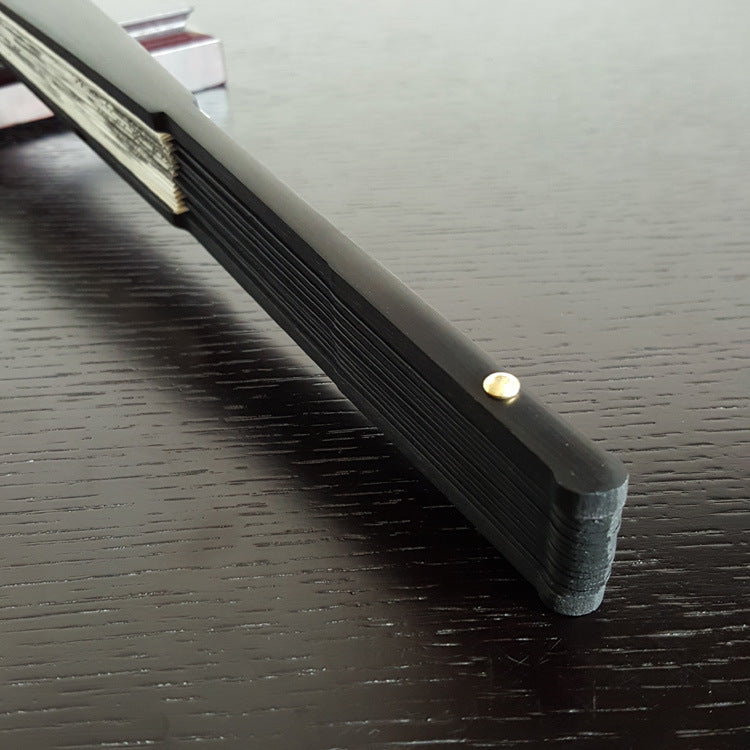 33.5cm Chinese Bamboo Folding Fan with Great Wall Pattern