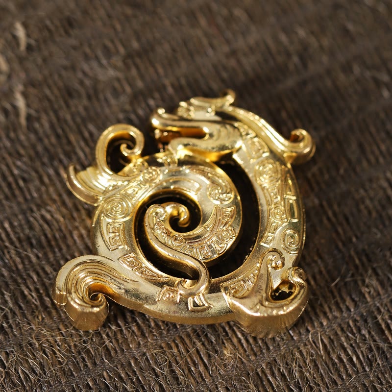 Mini Dragon Pattern Zinc Alloy Incense Burner 4x3.7cm