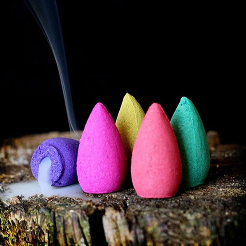 Mixed Aroma Backflow Incense Cones Pack 50 pcs for Relaxation