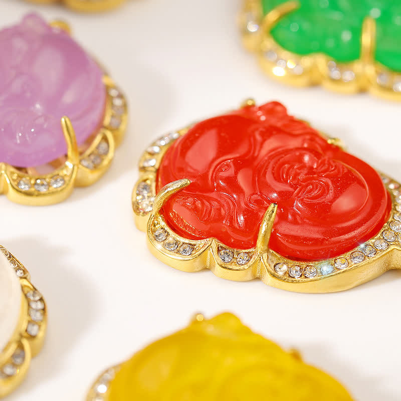 Laughing Buddha Feng Shui Jade Prosperity Necklace