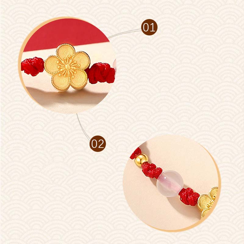 925 Sterling Silver Red Rope Chalcedony Luck Bracelet