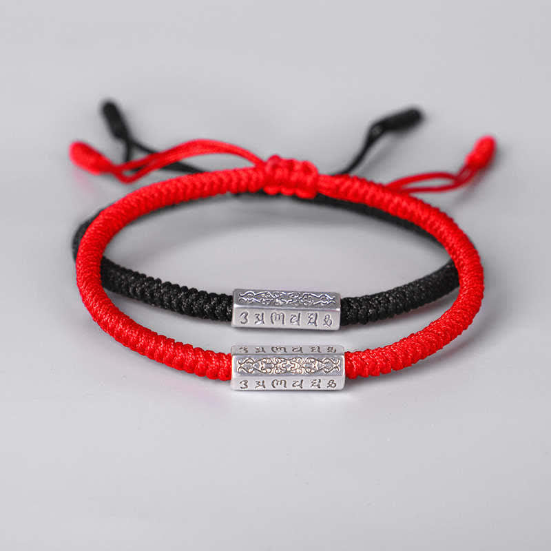 Om Mani Padme Hum Red String Protection Bracelet