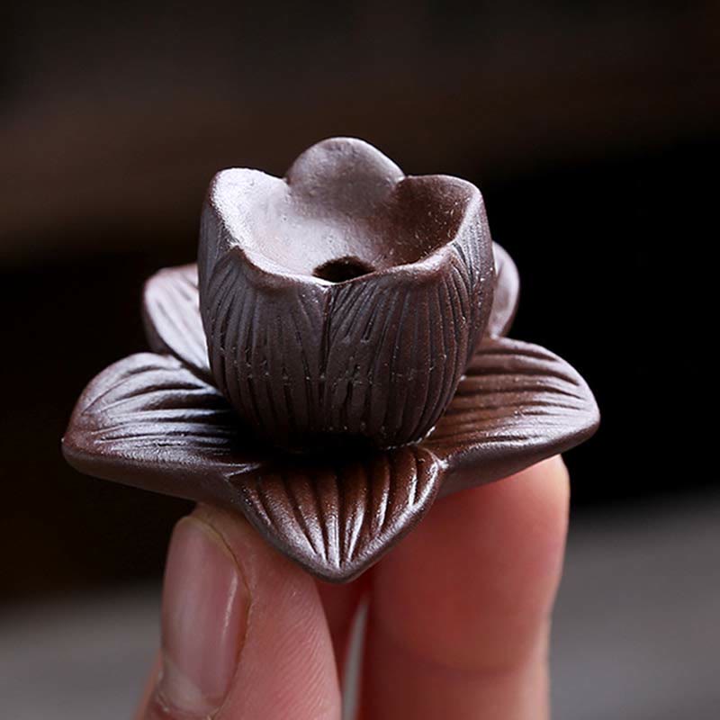 Ceramic Lotus Backflow Incense Burner for Meditation
