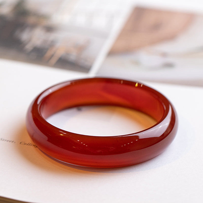 Red Agate Confidence Bracelet Bangle 56mm