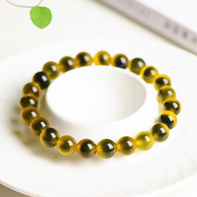 8mm Candy Agate Harmony Bead Agate Bracelet for Strength