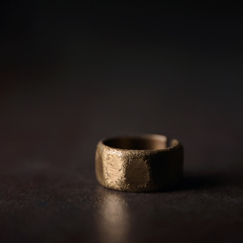 Adjustable Copper Brass Wealth Ring | Spiritual Healing & Luck