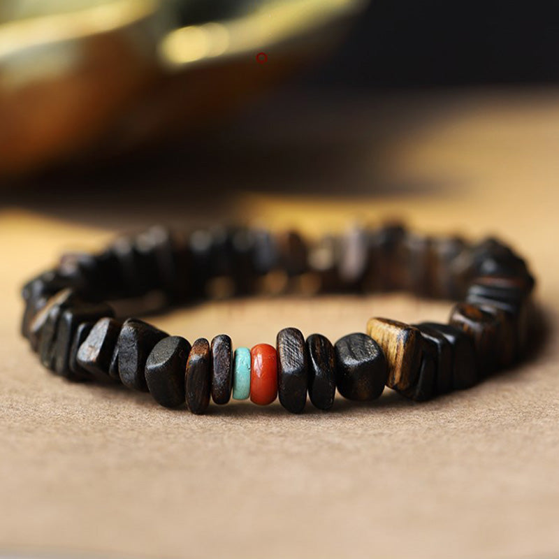 Agarwood Red Agate Balance Bracelet for Meditation & Peace
