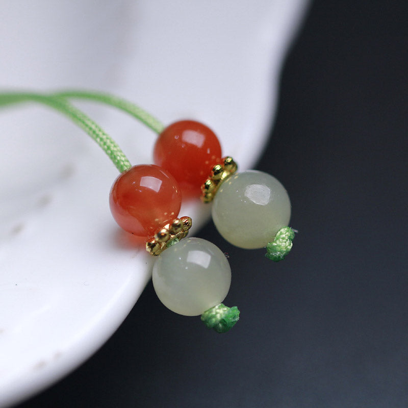 Jade Butterfly Luck Bracelet in 925 Sterling Silver