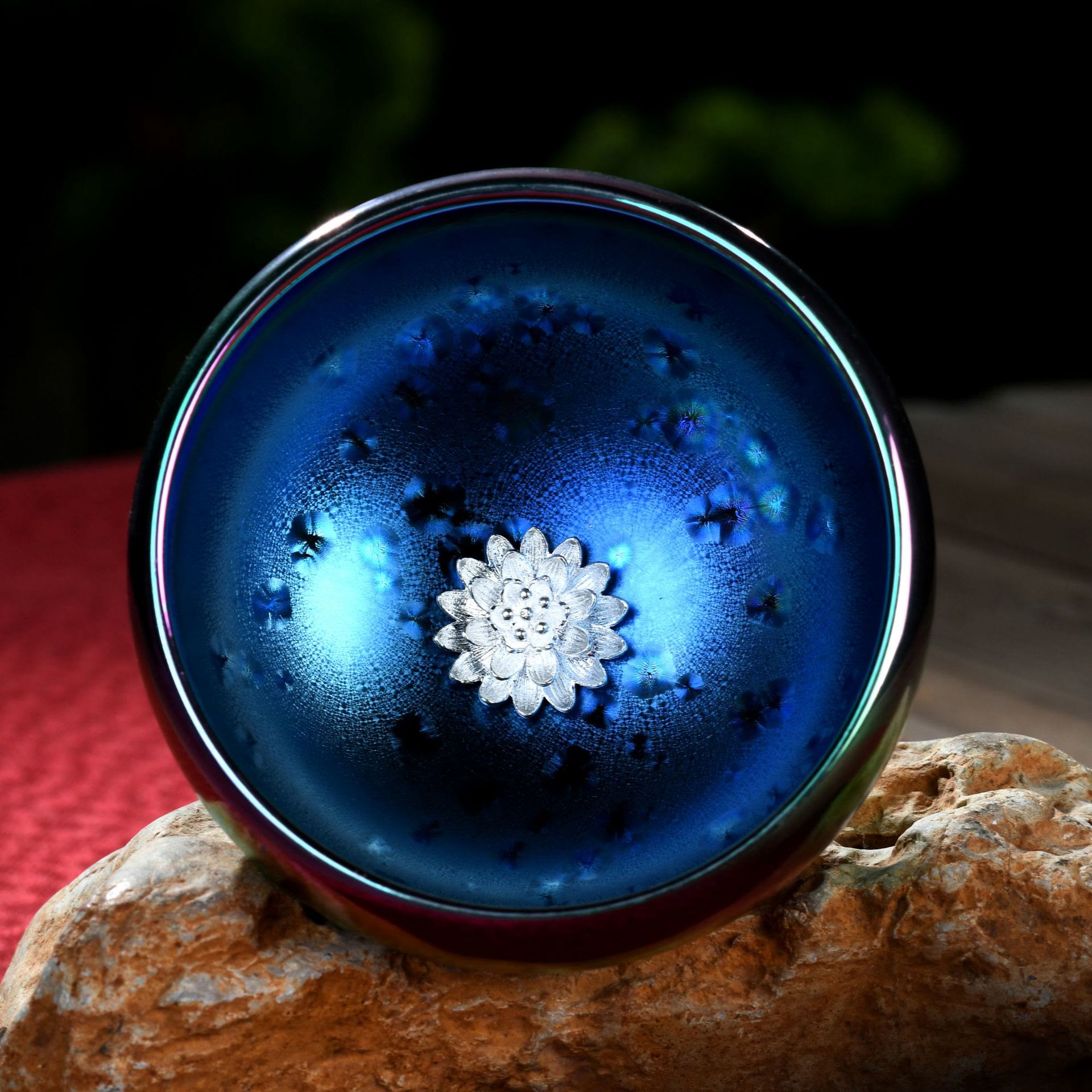 Lotus Dragon Kiln Change Ceramic Tea Cup 150ml Artisanal