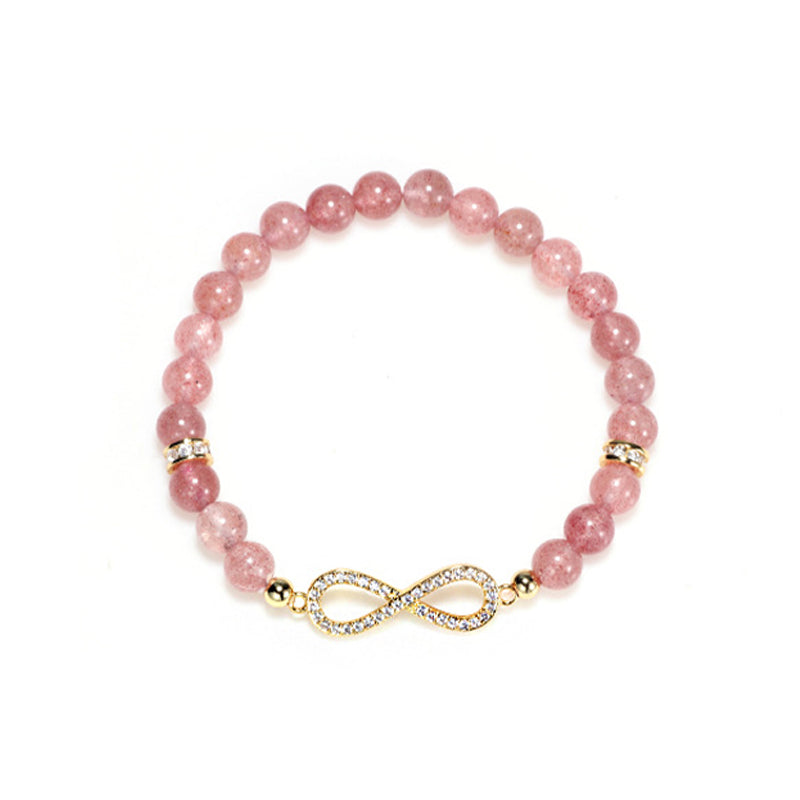 7mm Natural Strawberry Quartz Positivity Spiritual Bracelet