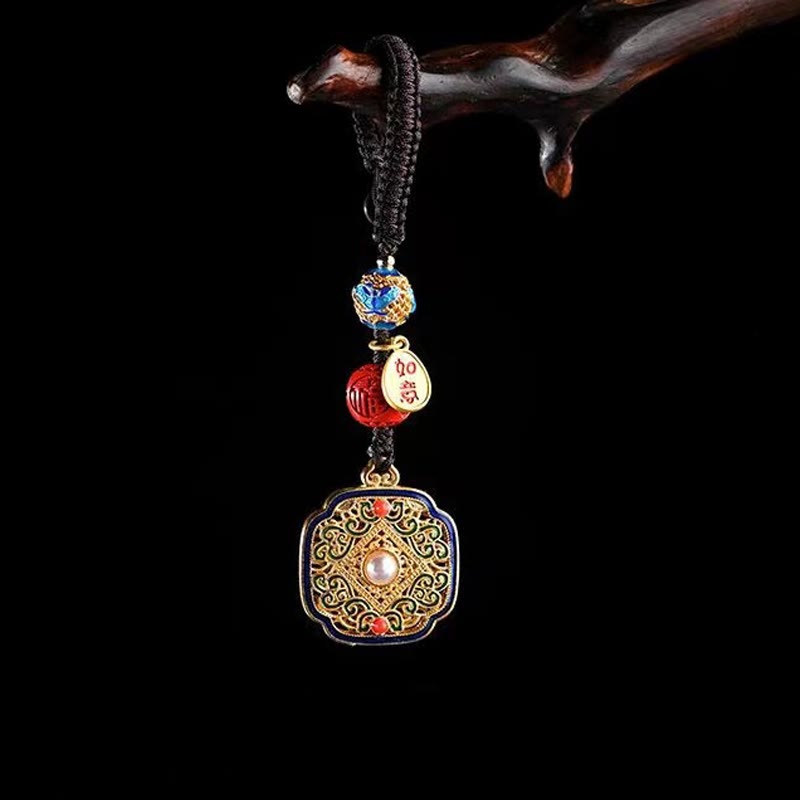 Blessing Fu Character Ruyi Charm Key Chain | Spiritual Jewelry