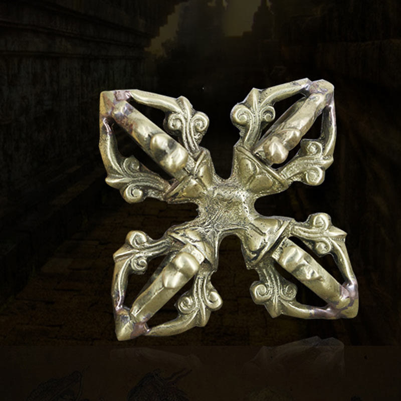 6.7cm Copper Double Dorje Vajra Spiritual Strength Ritual