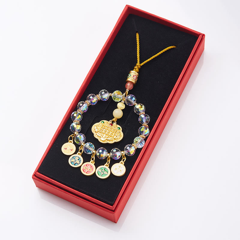 Lucky Koi Fish Five God Of Wealth Prosperity Hanging Decoration