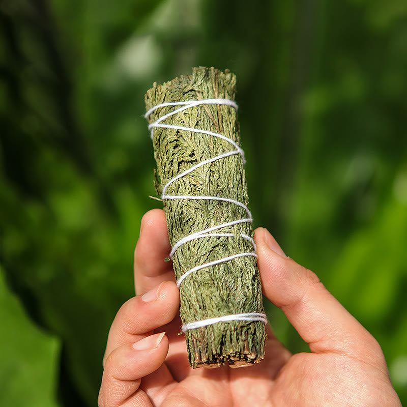 Cedar Smudge Stick for Home Cleansing and Meditation Rituals
