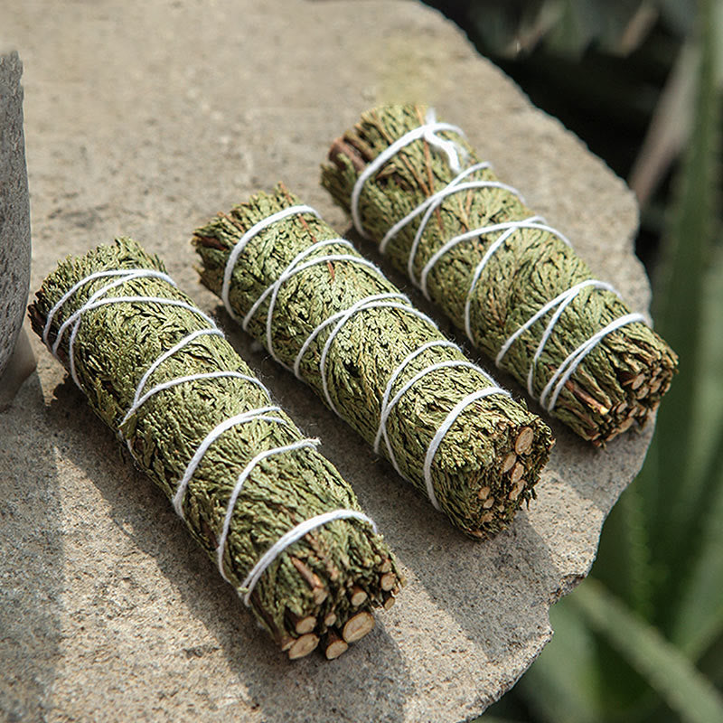 Cedar Smudge Stick for Home Cleansing and Meditation Rituals
