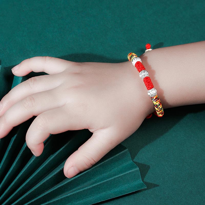 925 Sterling Silver Red String Bracelet Kids | Strength & Protection