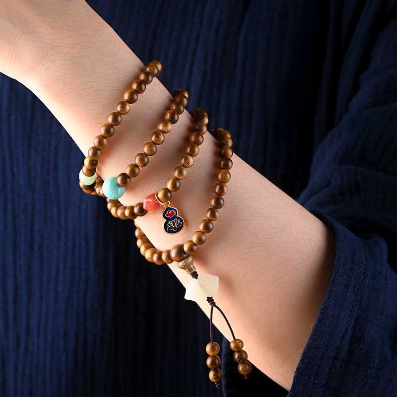 6mm Rosewood Protection Calm Bracelet Mala
