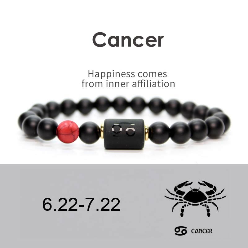 8mm Black Onyx Adjustable Chinese Zodiac Bracelet