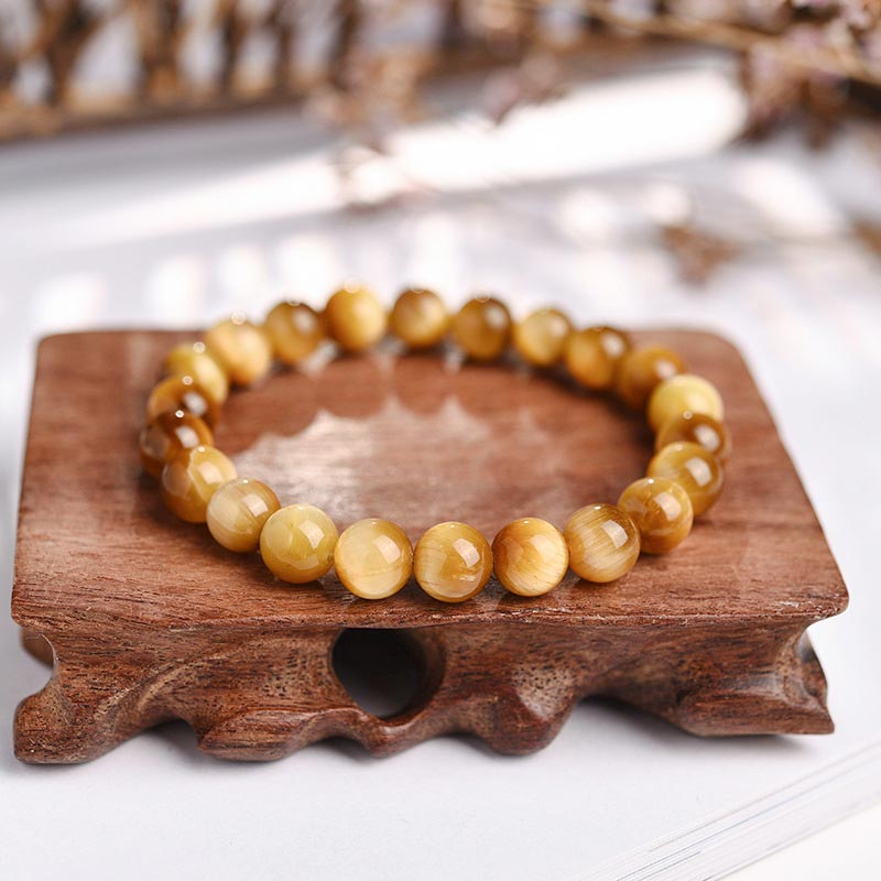 8mm Tiger Eye Protection Bead Bracelet for Anxiety Relief