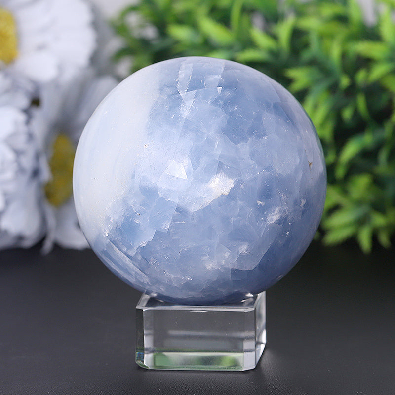 Celestite Crystal Sphere 2-4 Inch Divine Meditation Orb