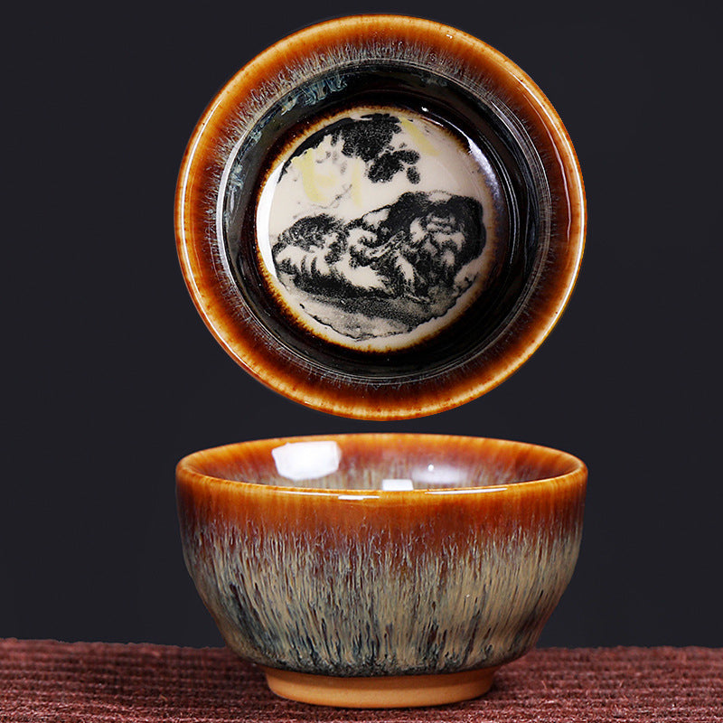 Ceramic 12 Chinese Zodiac Teacup 73ml for Tea Ritual