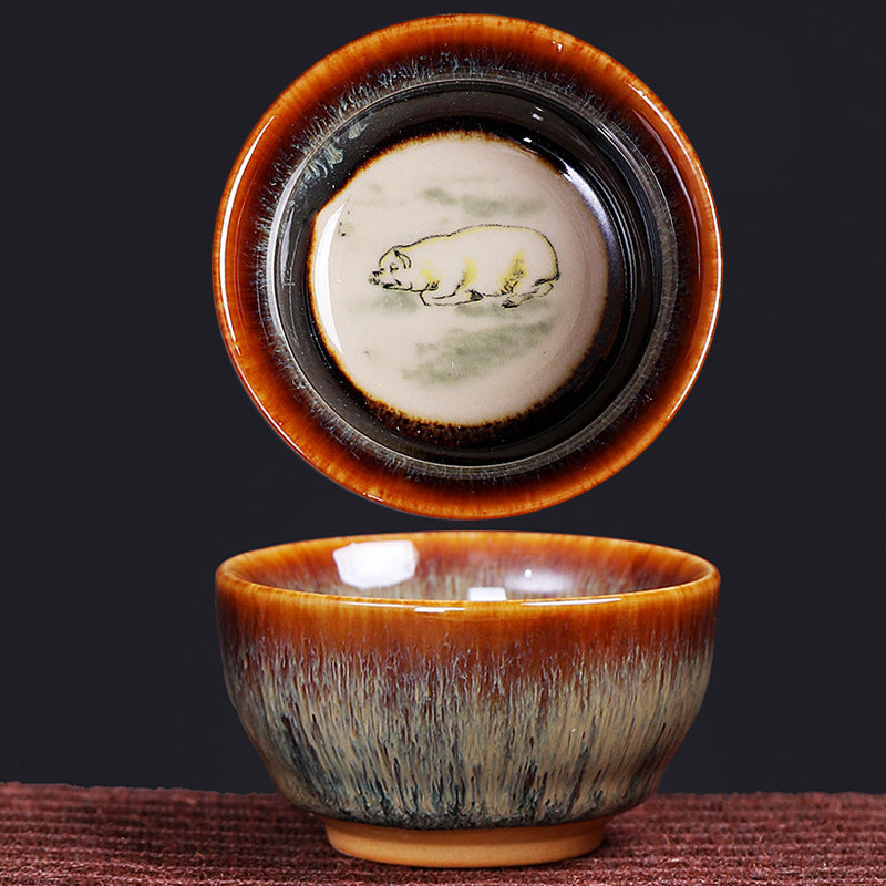 Ceramic 12 Chinese Zodiac Teacup 73ml for Tea Ritual